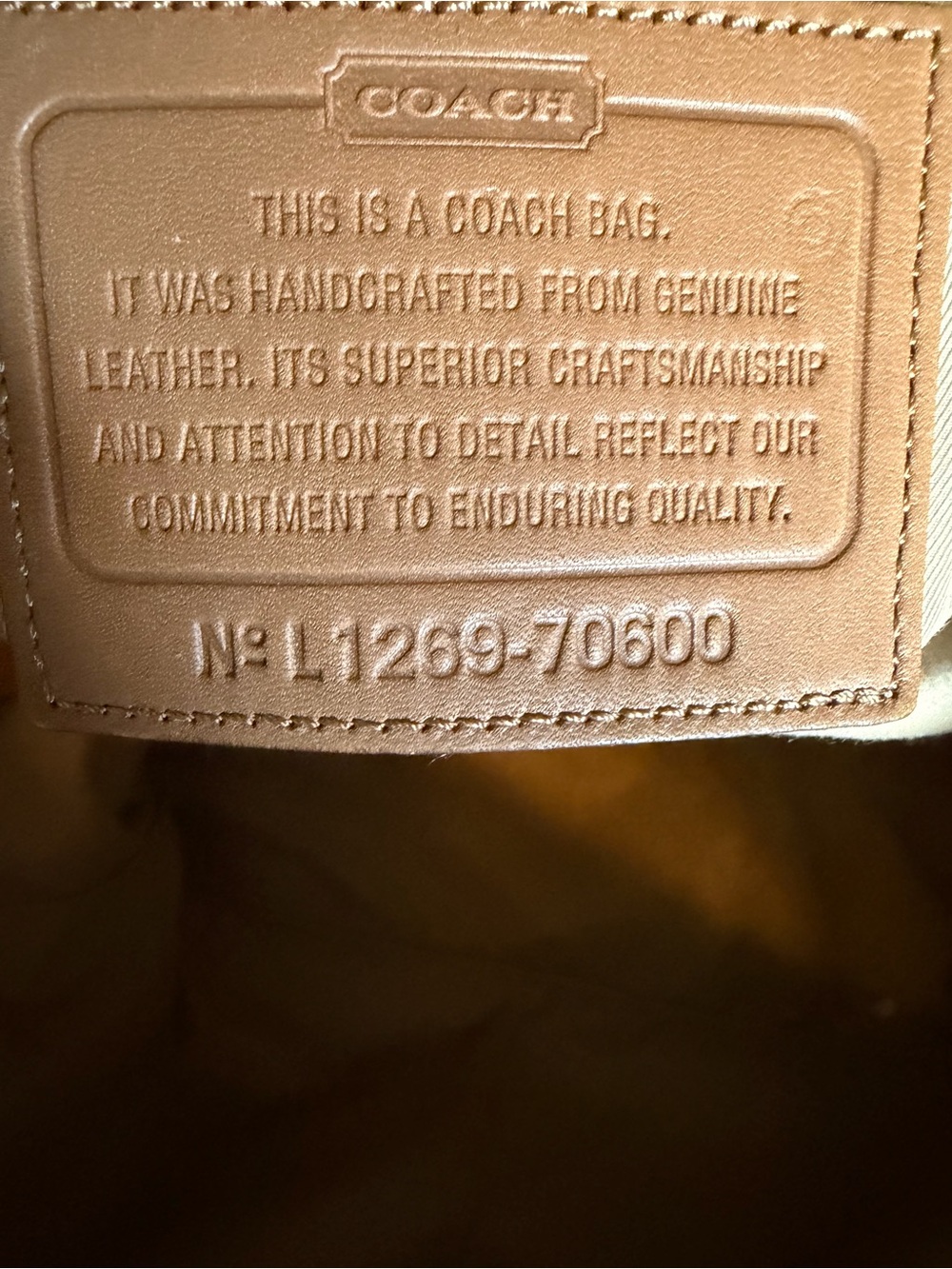 Coach Men’s Leather Carry Bag - Brown